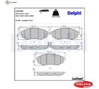 BRAKE PAD SET DISC BRAKE LP2183 FOR CHEVROLET T20SED/L34 2.0L 4cyl EPICA 2.0L