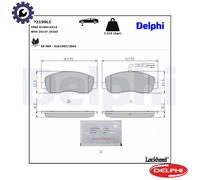 Brake Pad Set, disc brake DELPHI LP2190LC for MOVANO B Van (X62) 2.3 2010-2021