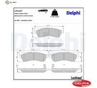 DELPHI LP2197 Brake pad set