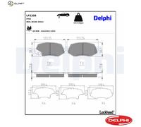 Disc Brake Brake Pad Set Delphi LP2208 Fits FUSO (MITSUBISHI) Braking System