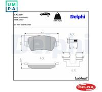 DELPHI LP2209 Brake pad set