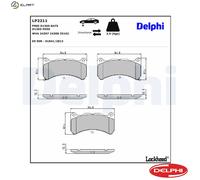 BRAKE PAD SET DISC BRAKE LP2211 FOR LEXUS 2UR-GSE 5.0L 8cyl IS II