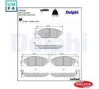 DELPHI LP2218 Brake pad set
