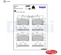 Front Disc Brake Brake Pad Set Delphi LP2221 Fits Alfa Romeo Giulietta
