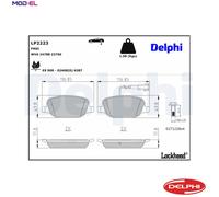 BRAKE PAD SET DISC BRAKE LP2223 FOR ALFA ROMEO GIULIETTA/Hatchback/Van 2.0L 4cyl
