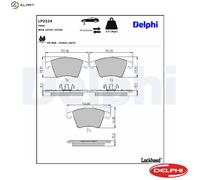 Disc Brake Brake Pad Set Delphi LP2224 Fits VW Multivan Transporter/Caravelle