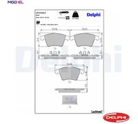 Delphi Brake Pad Set LP2224LC – Disc Brake for Multivan T5 2 (2009-2015)
