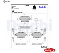 DELPHI LP2231 Brake pad set