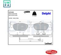 Front Disc Brake Brake Pad Set Delphi LP2238 Fits Audi A6 Allroad A6 A7 A8