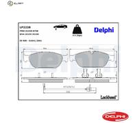 Front Disc Brake Brake Pad Set Delphi LP2238 Fits Audi A6 Allroad A6 A7 A8