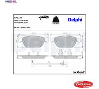 DELPHI LP2239 Brake pad set