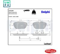 DELPHI LP2239 Brake pad set