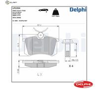 BRAKE PAD SET DISC BRAKE LP2254 FOR AUDI AKG/ABZ 4.2L 8cyl A8