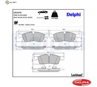 BRAKE PAD SET DISC BRAKE LP2275 FOR DODGE JEEP GRAND/CHEROKEE/IV/SUV 3.7L 6cyl