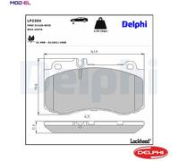 Delphi Brake Pads Set Front With Anti-Squeak Plate For Mercedes-Benz CLS E-Class