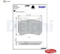 DELPHI LP2445 Brake pad set