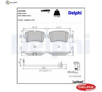 Delphi Brake Pads Rear With Anti-Squeak Plate Fits Audi A6 A6 Allroad A7 Porsche