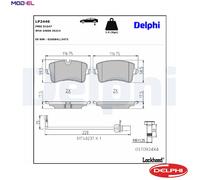Delphi Brake Pads Rear With Anti-Squeak Plate Fits Audi A6 A6 Allroad A7 Porsche