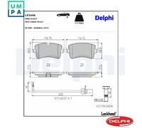 Delphi Brake Pads Rear With Anti-Squeak Plate Fits Audi A6 A6 Allroad A7 Porsche