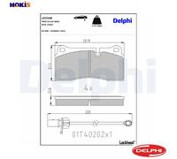 DELPHI LP2448 Brake pad set
