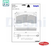 DELPHI LP2448 Brake pad set