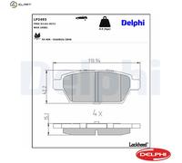 BRAKE PAD SET DISC BRAKE LP2493 FOR MAZDA 6/Station/Wagon ATENZA L3KG 2.3L 4cyl