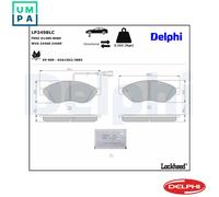 DELPHI LP2498LC Brake pad set