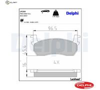 BRAKE PAD SET DISC BRAKE LP259 FOR NISSAN MA12S 1.2L MA10S 1.0L 4cyl MARCH I