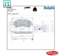 Genuine Delphi Front Brake Pads - LP2661