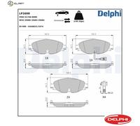 Delphi LP2698 Front Brake Pads Set Fits VW Audi Skoda Seat Models