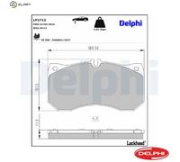 Brake pads Low-Metallic LP2713 DELPHI for AUDI A7 Sportback A8 D4 A6 C7 A5 A6 C8
