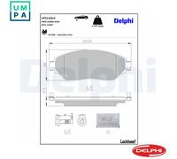 BRAKE PAD SET DISC BRAKE LP3143LC FOR RENAULT TRAFIC/III/Platform/Chassis/Van