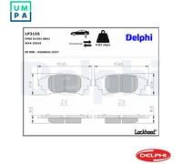 Delphi LP3155 Brake Pads Set Rear Without Anti-Squeak Plate Fits Lexus GS IS RC