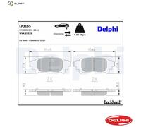 Delphi LP3155 Brake Pads Set Rear Without Anti-Squeak Plate Fits Lexus GS IS RC