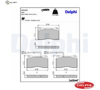 Disc Brake Brake Pad Set Delphi LP3157 Fits Alfa Romeo Maserati 159 166 Brera
