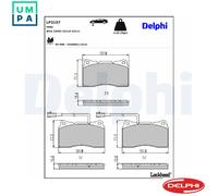 Brake pads Low-Metallic LP3157 DELPHI for ALFA ROMEO MASERATI