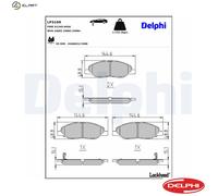 Genuine Delphi Front Brake Pads - LP3169