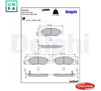 Genuine Delphi Front Brake Pads - LP3169