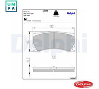 BRAKE PAD SET DISC BRAKE LP3174 FOR PEUGEOT EGX /5GP /5GN /5FG 1.6L 4cyl 308 II