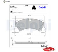 BRAKE PAD SET DISC BRAKE LP3193 FOR PORSCHE M 05.9E/MCN.RB 3.0L 6cyl CAYENNE SUV