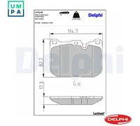 DELPHI LP3248 Brake pad set