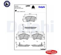 BRAKE PAD SET DISC BRAKE LP3264 FOR HYUNDAI KIA NIRO/SUV/VAN G4LE 1.6L 4cyl 1.6L