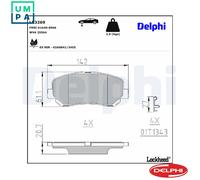BRAKE PAD SET DISC BRAKE LP3269 FOR JEEP CHEROKEE/SUV/HATCH/MEDIO EBTEC1 2.0L