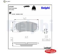 BRAKE PAD SET DISC BRAKE LP3269 FOR JEEP CHEROKEE/SUV/HATCH/MEDIO EBTEC1 2.0L