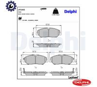 Brake pads LP3293 DELPHI for HYUNDAI H350 Bus H350 Van H350 Platform/Chassis
