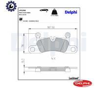 BRAKE PAD SET DISC BRAKE LP3298 FOR PORSCHE BOXSTER/718/Spyder CAYENNE/SUV 3.0L