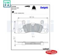 BRAKE PAD SET DISC BRAKE LP3298 FOR PORSCHE BOXSTER/718/Spyder CAYENNE/SUV 3.0L