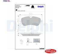 DELPHI LP3367LC Brake pad set