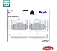 BRAKE PAD SET DISC BRAKE LP3409 FOR TOYOTA 2ZR-FE 1.8L 4cyl YARIS