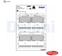 BRAKE PAD SET DISC BRAKE LP3435 FOR ALFA ROMEO 670050436/052721 2.9L 6cyl GIULIA